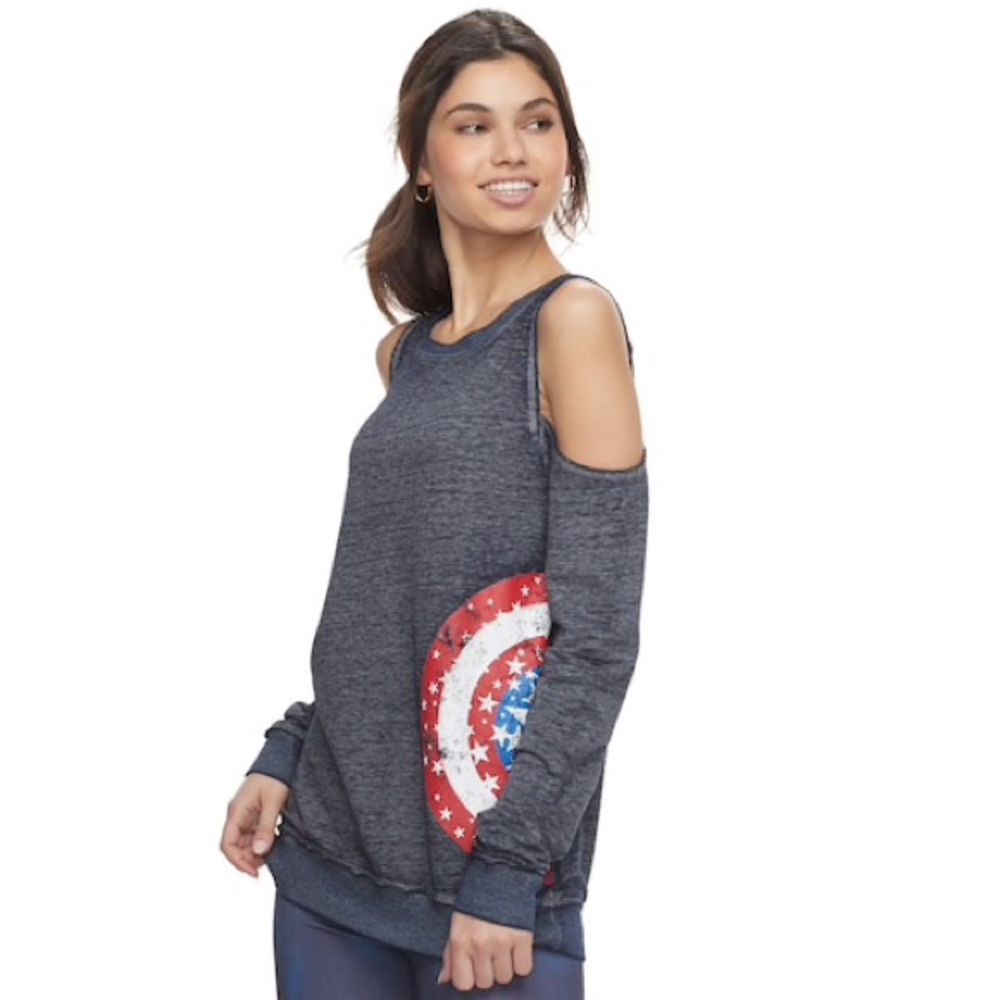 Marvel Juniors cold-shoulder athletic long sleeve